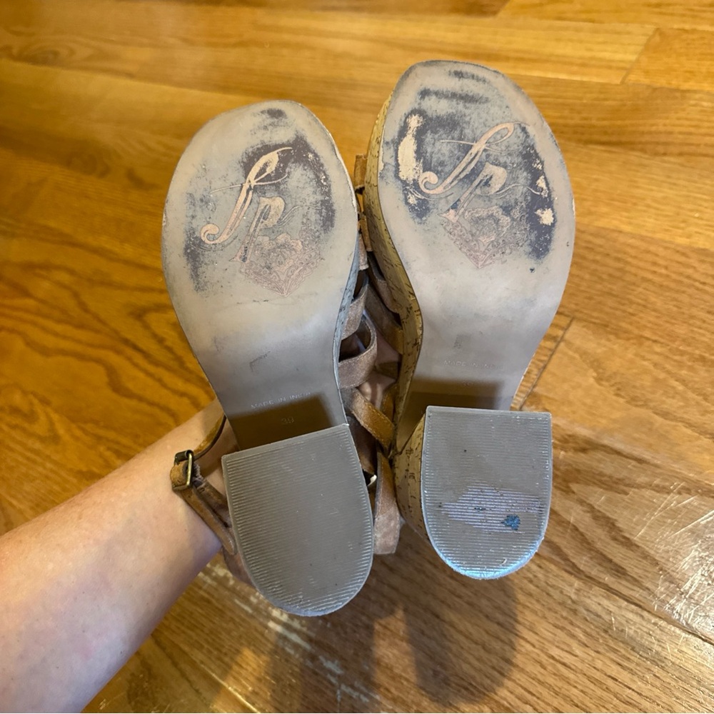 Free People Cork Platform Sandals in Brown - Picture 6 of 9